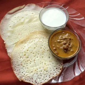 Appam with Coconut Milk